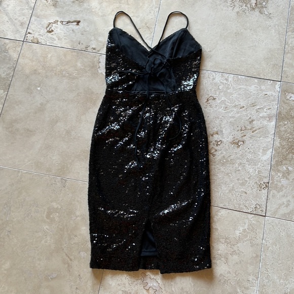 Aakaa Black Sequin Dress - Picture 2 of 6
